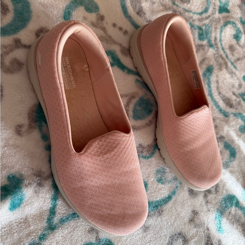 Skechers Women's Blush Pink Slip-On Sneakers - Picture 2 of 3